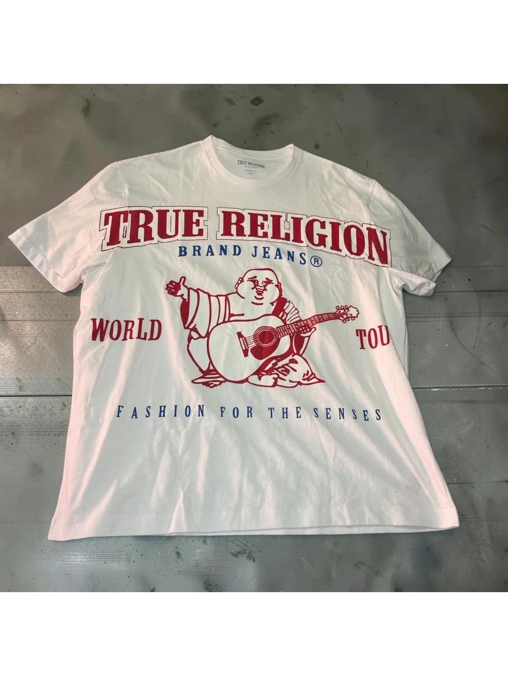 True Religion Relaxed Exaggerated Icon Buddha World Tour T-Shirt Size L